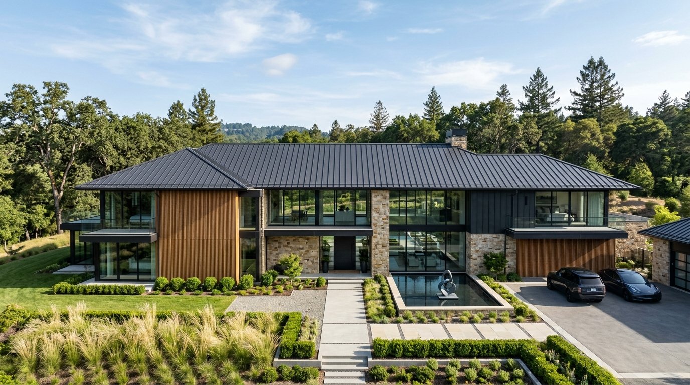 Contemporary architectural roofing project